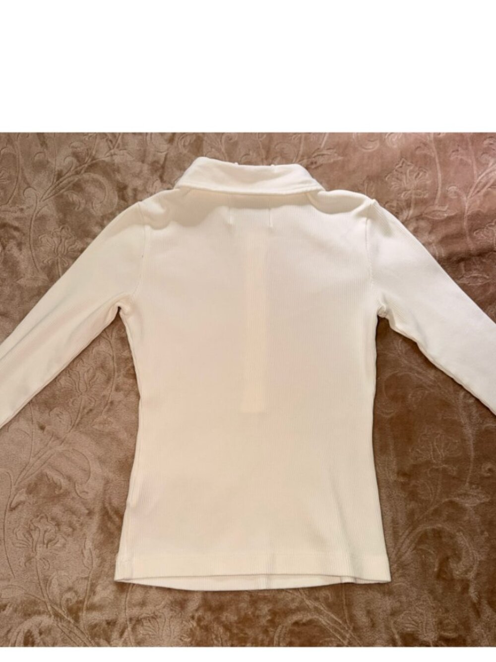 CITIZENS OF HUMANITY - Ribbed jersey polo shirt cream color, Size S - Picture 10 of 10